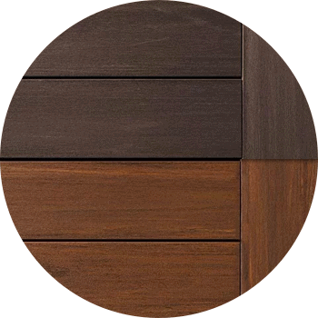 TimberTech Advanced PVC Vintage Collection Dark Hickory and Mahogany Color Combinations