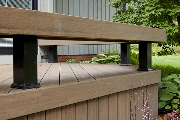 AZEK decking installation involving fascia board