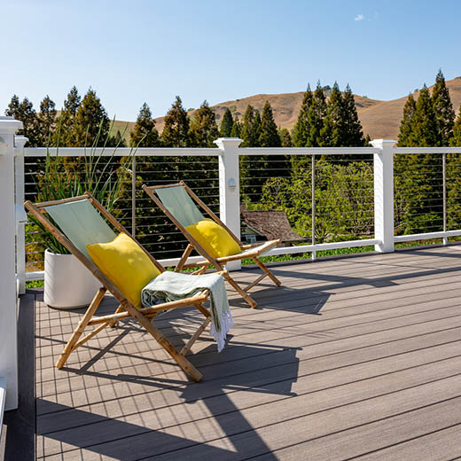 Composite decking that stays cool in the sun
