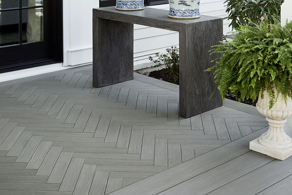 Choose a herringbone pattern for your backyard upgrades