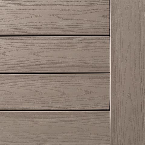 Composite deck designs with solid color blending