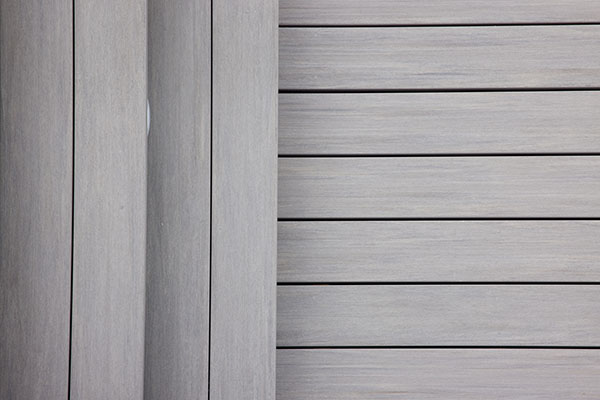 Choose square-shoulder or grooved composite decking for a fastener-free surface