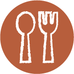 Illustration of a spoon and fork. 