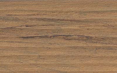 Close up decking swatch of Tigerwood from the Composite product line