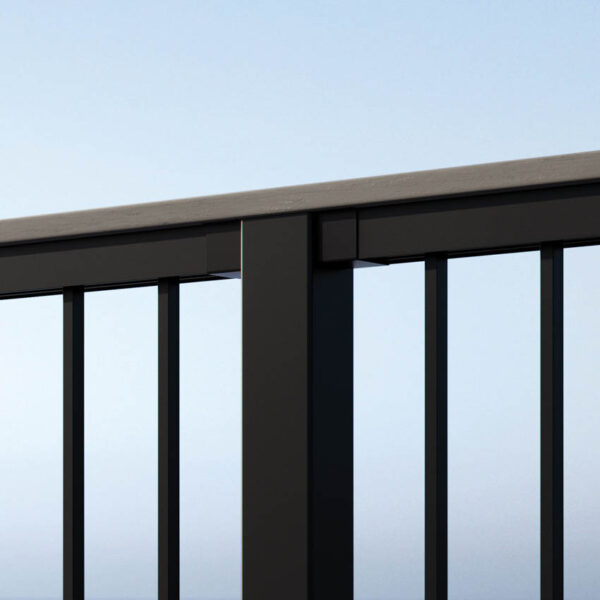 TimberTech Metal Impression Rail Express Black Drink Rail Coastline Product Image
