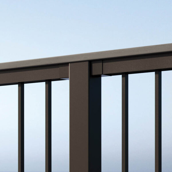 TimberTech Metal Impression Rail Express Dark Bronze Drink Rail Coastline Product Image