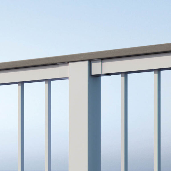 TimberTech Metal Impression Rail Express White Drink Rail Coastline Product Image