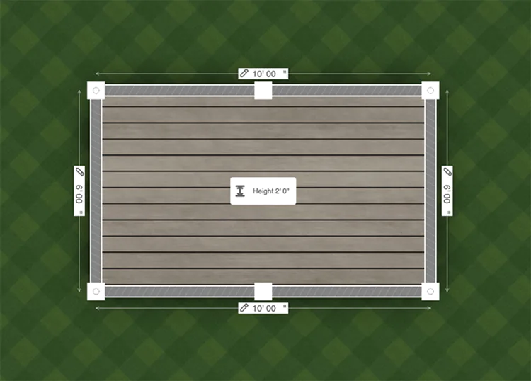 Design a unique deck from scratch in the deck designer tool