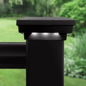 The Indirect Post Cap light provides diffused light which shines below the railing post cap