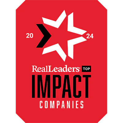 "2024 Real Leaders Top Impact Companies" Award