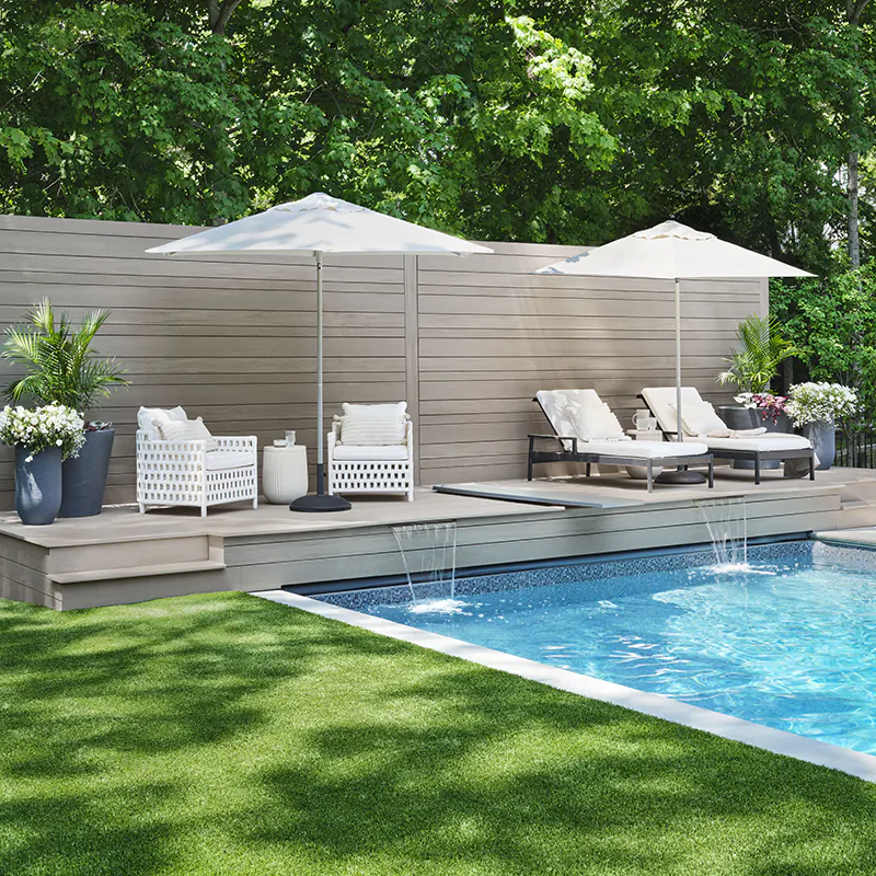 With premium looks and slip resistance the Vintage Collection is one of the best deck materials for use near water.