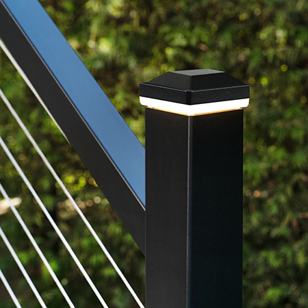 3” Post Cap Light in Clear color