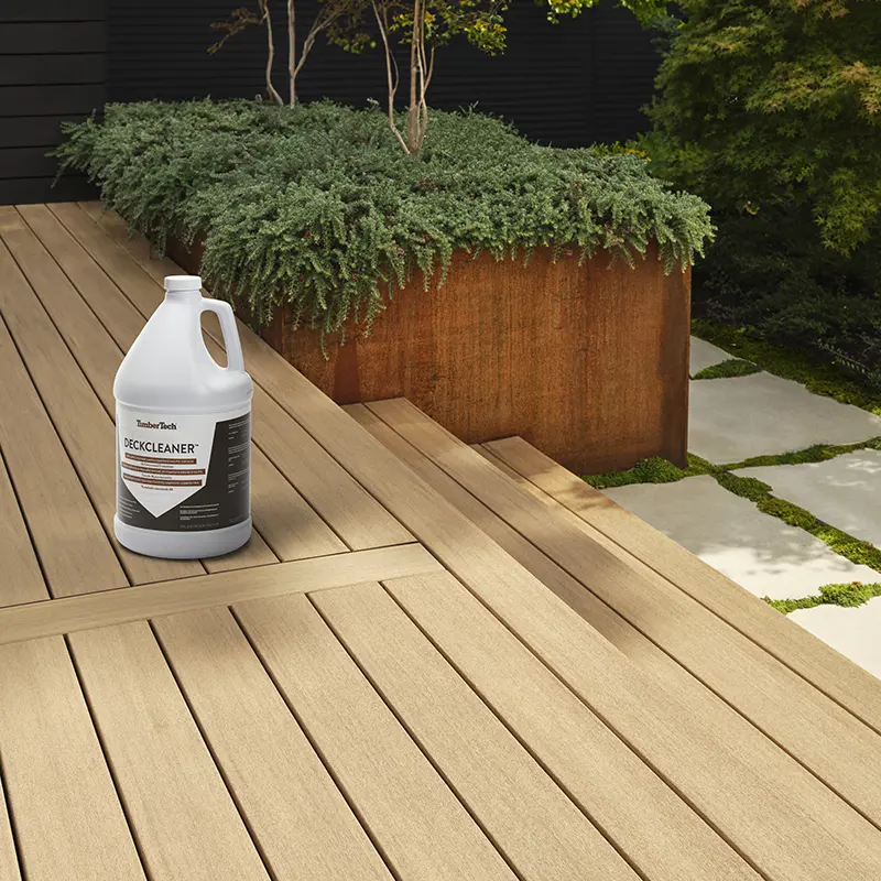 Deck Cleaner on a TimberTech deck